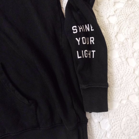 Spiritual Gangster Hoodie Sweatshirt Pull Over Black Large Women Shine You Light - Picture 2 of 7